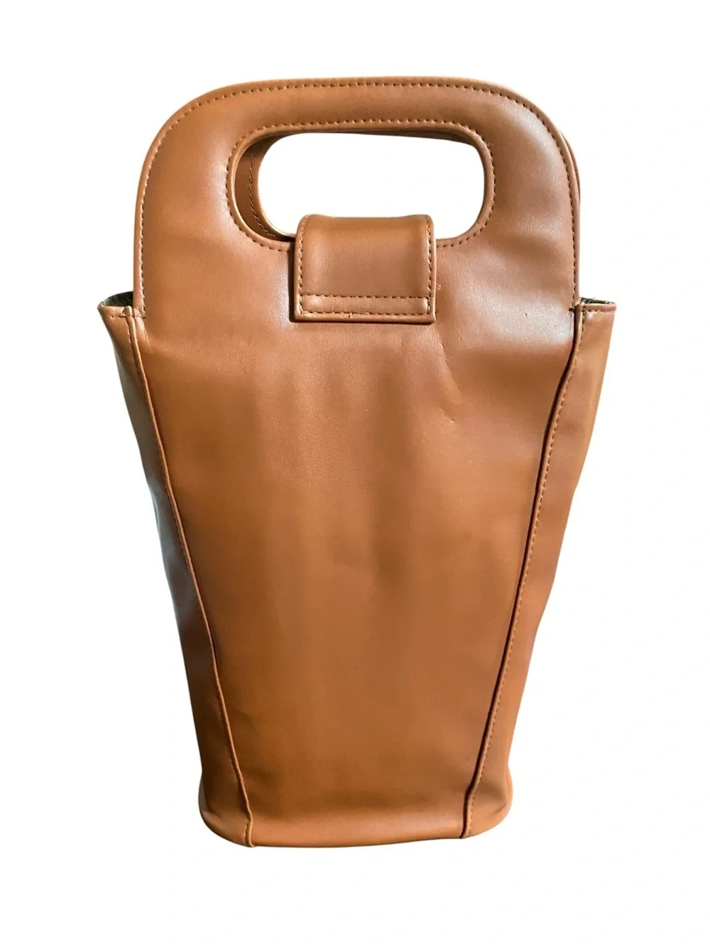 Faux Leather Wine Bag